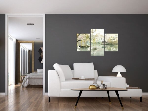 Obraz - Čínske jazero (90x60 cm)