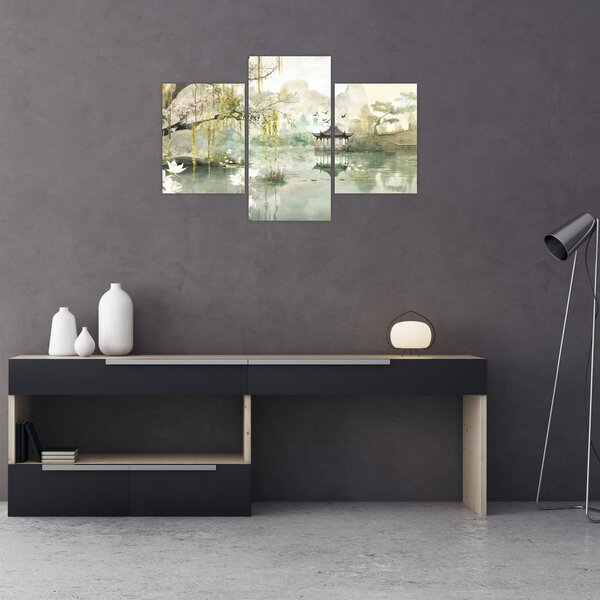Obraz - Čínske jazero (90x60 cm)