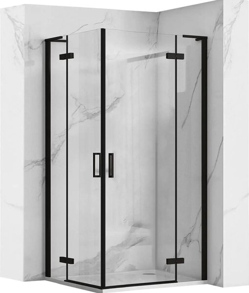 Sprchový Kút HUGO Double Black 80x80