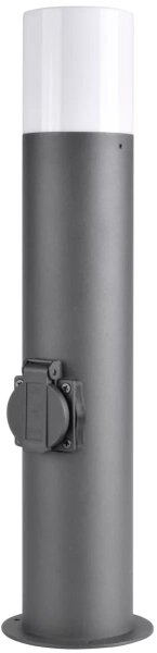 Vonkajšia lampa so zásuvkou DALLAS 1xE27/12W/230V IP44 grafit