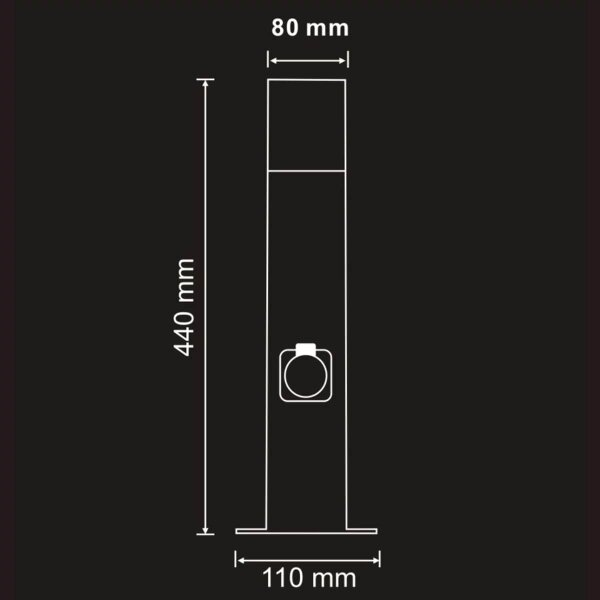 Vonkajšia lampa so zásuvkou DALLAS 1xE27/12W/230V IP44 grafit