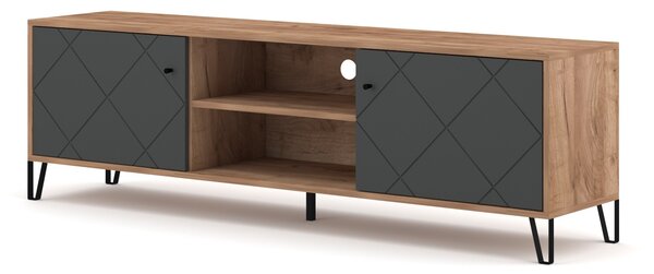 Vivaldi TV stolík Bilbao 183 cm dub Craft Tobacco/grafit