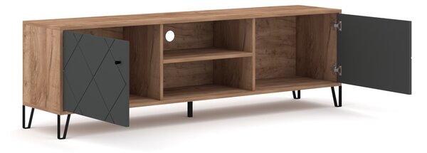 Vivaldi TV stolík Bilbao 183 cm dub Craft Tobacco/grafit
