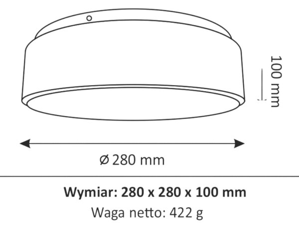 LED Kúpeľňové stropné svietidlo RENE LED/15W/230V IP44 čierna