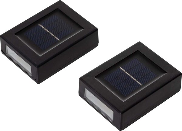 LED solárne nástenné svietidlo sada 2 ks, každé 10x7,5 cm 70558