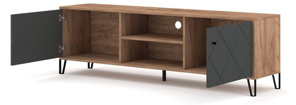 Vivaldi TV stolík Bilbao 183 cm dub Craft Tobacco/grafit