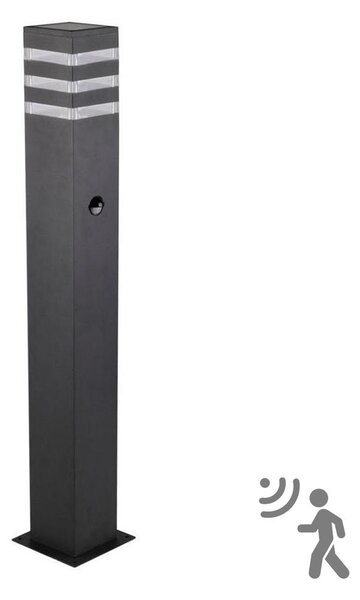 Vonkajšia lampa so senzorom TEKSAS 1xE27/12W/230V IP44 74 cm antracit