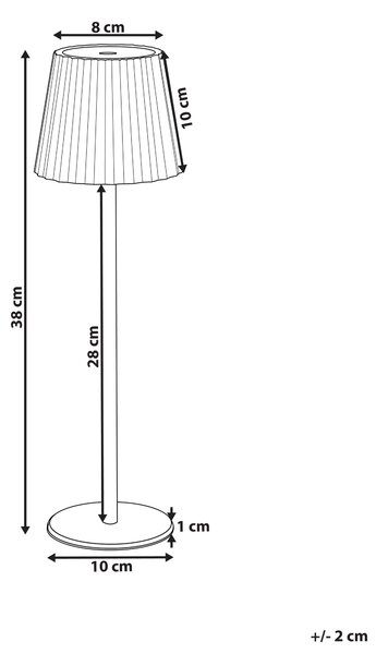 Stolná lampa svetlomodrá hliník železo kov moderný retro štýl interiér exteriér osvetlenie