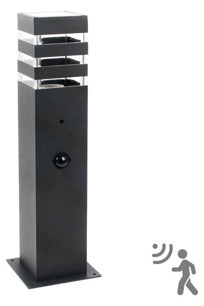 Vonkajšia lampa so senzorom TEKSAS 1xE27/12W/230V IP44 44 cm antracit