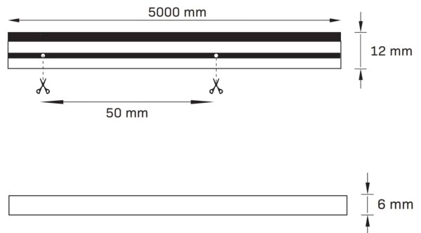 LED Pásik NEON 5m LED/40W/24V modrá IP65