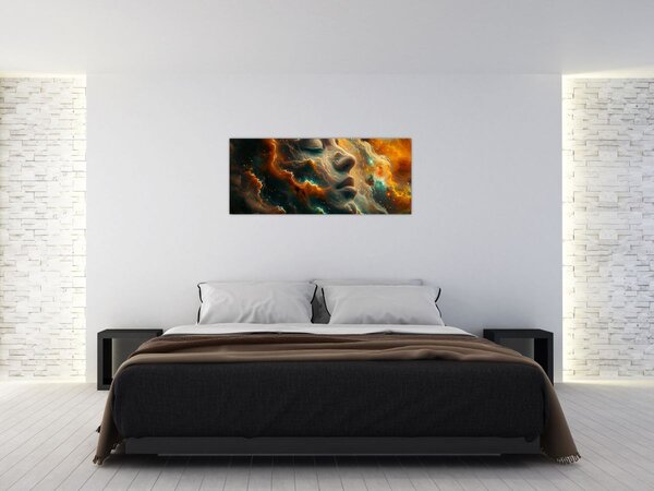 Obraz - Tvár vo vesmíre (120x50 cm)
