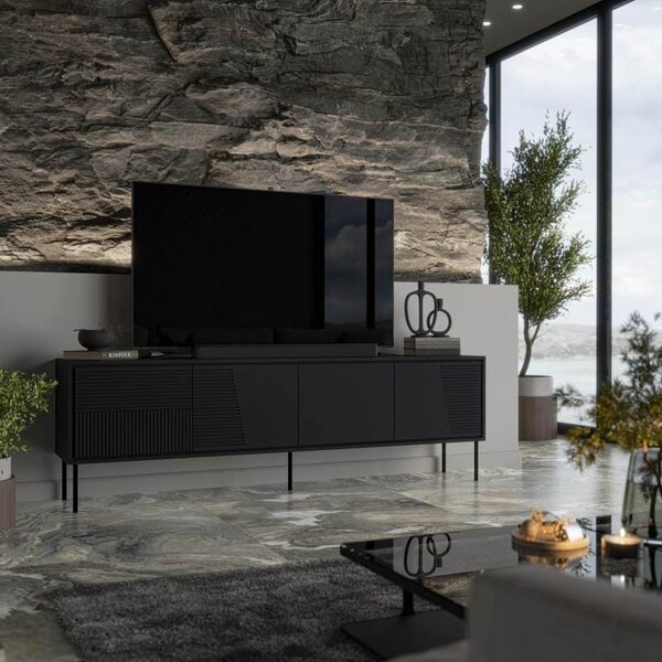 HALMAR TV stolík ABI 200 cm čierny
