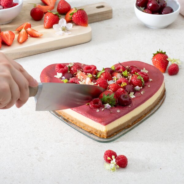 Forma coox SPRING HEART priemer 22 cm so sklenenou základňou, vínová