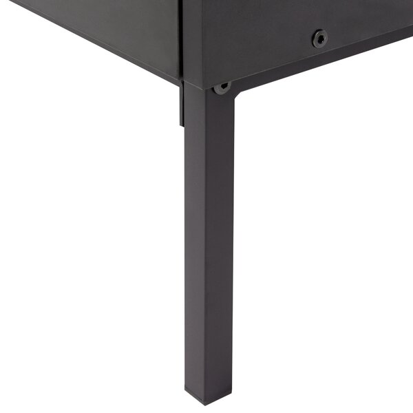 Konferenčný stolík čierna ratan MDF železný rám 100 x 60 x 42 cm ratanový výplet úložný priestor zásuvky boho štýl obývacia izba