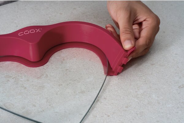 Forma coox SPRING HEART priemer 22 cm so sklenenou základňou, vínová