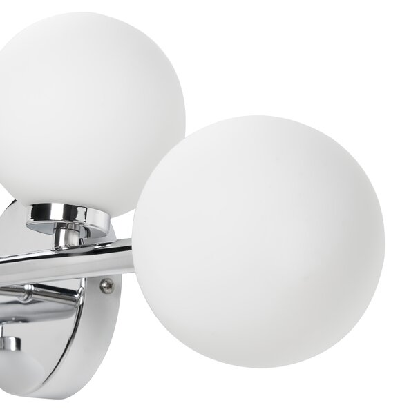 Nástenná lampa strieborná s 5 žiarovkami kov železo svietidlo moderné osvetlenie obývacia izba jedáleň spálňa