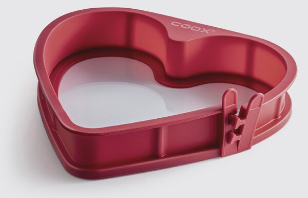 Forma coox SPRING HEART priemer 22 cm so sklenenou základňou, vínová