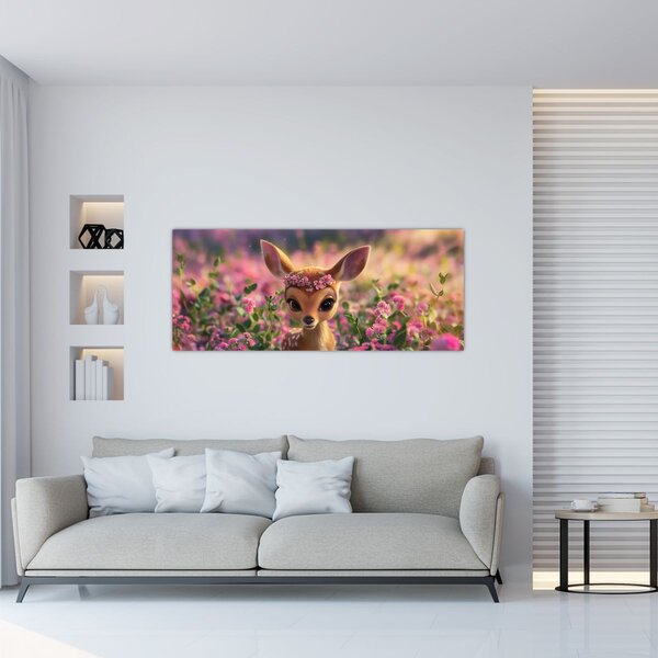 Obraz - Roztomilá srnčeka (120x50 cm)