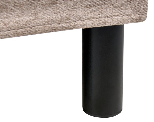 Kontinentálna posteľ bez čela béžová polyester čalúnený rám 180 x 200 cm pružinový matrac spálňa