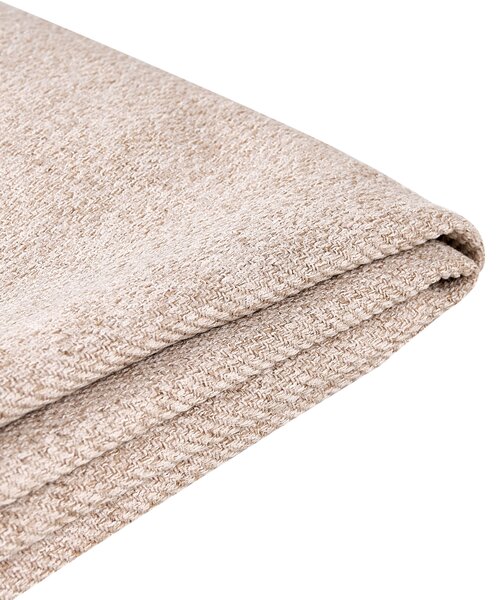 Kontinentálna posteľ bez čela béžová polyester čalúnený rám 180 x 200 cm pružinový matrac spálňa