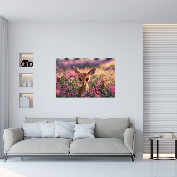 Obraz - Roztomilá srnčeka (90x60 cm)