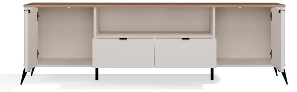TP Living TV stolík CORDOBA 2D2S kašmírový/dub Castello