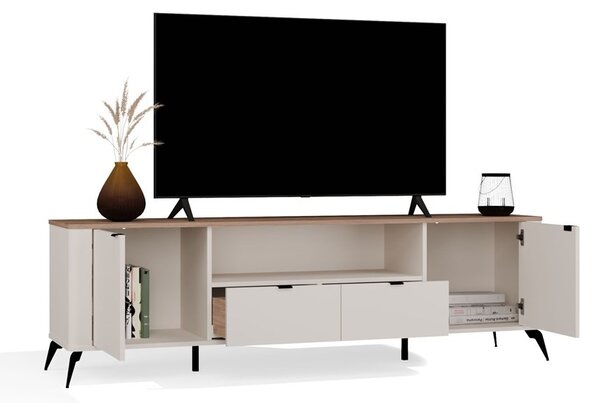 TP Living TV stolík CORDOBA 2D2S kašmírový/dub Castello