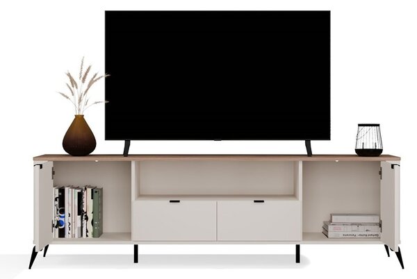 TP Living TV stolík CORDOBA 2D2S kašmírový/dub Castello