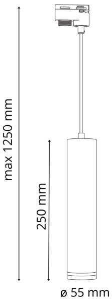 Luster na lanku do lištového systému PARIS 3xGU10/10W/230V + 1 m lištový systém