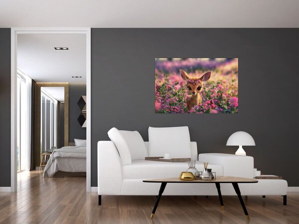 Obraz - Roztomilá srnčeka (90x60 cm)