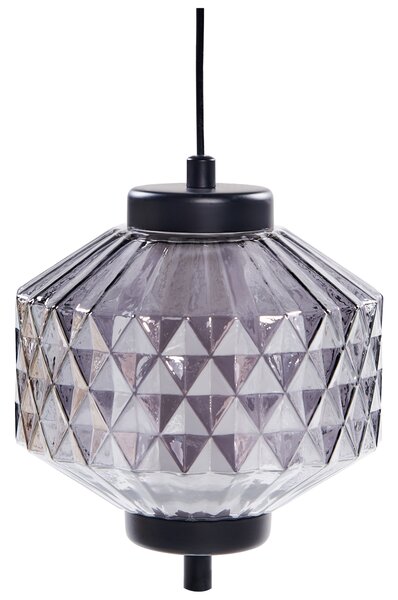 Závesná lampa viacfarebná sklo železo 5 svetiel priehľadné tienidlá moderný štýl obývačka jedáleň