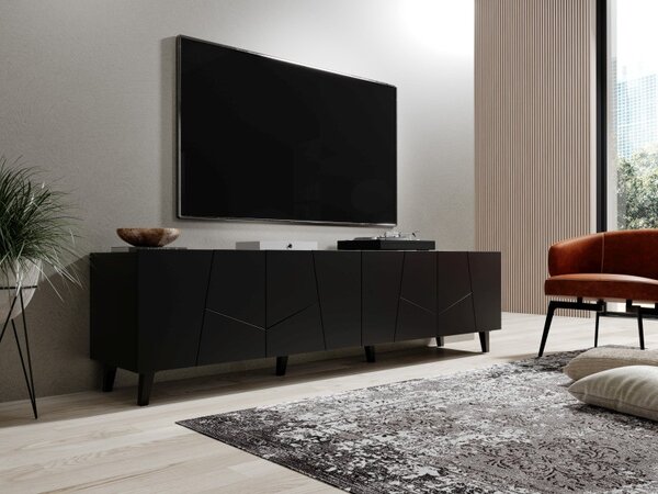 HALMAR TV stolík Etna 200 cm čierny