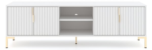 Vivaldi TV stolík Flinn 165 cm biely/zlatý