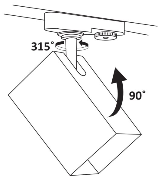 Bodové svietidlo do lištového systému SQUARE 1xGU10/10W/230V čierna