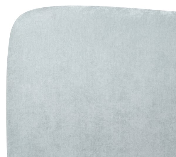 Posteľ s úložným priestorom svetlomodrá ženilkové čalúnenie 160 x 200 cm minimalistický moderný dizajn spálňa