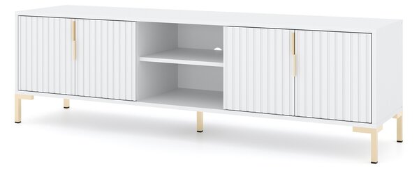 Vivaldi TV stolík Flinn 165 cm biely/zlatý