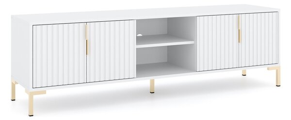 Vivaldi TV stolík Flinn 165 cm biely/zlatý