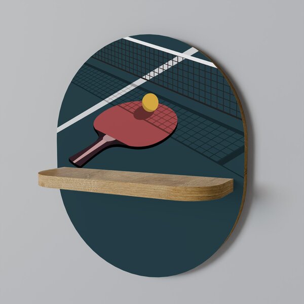 PING-PONG-SPIEL Oválna polica