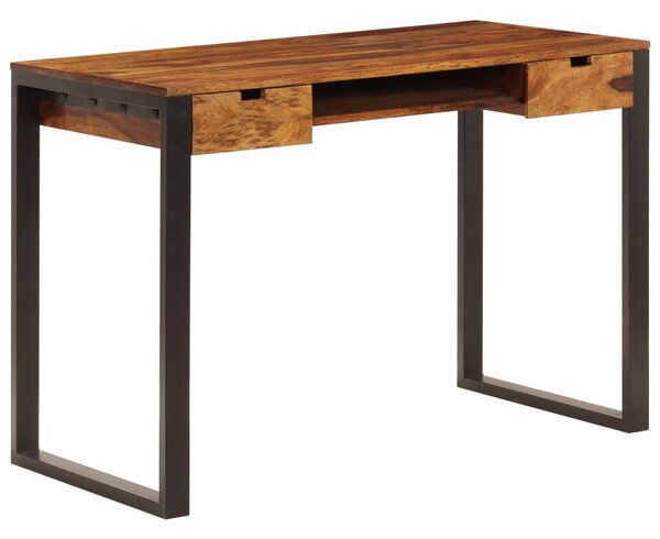 Maison Exclusive – písací stôl 110 x 55 x 78 cm z masívneho akátového dreva a ocele