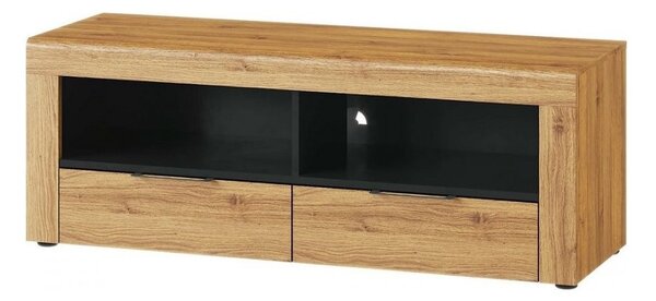 Szynaka TV stolík Kama II 24 119 cm dub Camargue/čierny