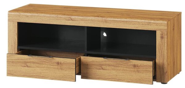Szynaka TV stolík Kama II 24 119 cm dub Camargue/čierny