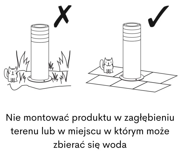 Vonkajšia lampa RINO 1xE27/12W/230V IP54 44 cm čierna
