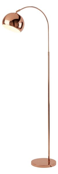 Searchlight Stojacia lampa Lukai, meď, kov, 140 cm, E27, Meď, Obývacia izba / jedáleň, kov, Moderný, Oblúková stojaca lampa