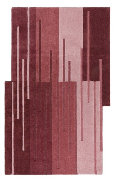 Vínový ručne tkaný vlnený koberec 150x240 cm Split Ombre Shaped – Flair Rugs