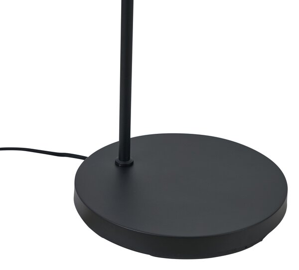Art Deco stojacia lampa čierna s čiernym tienidlom - Nest