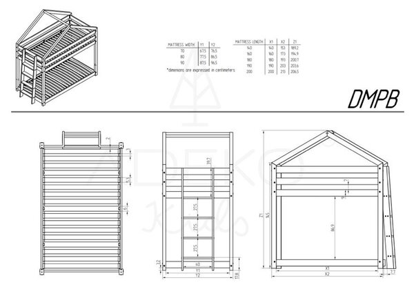 Detská posteľ s úložným priestorom s roštom v prírodnej farbe 90x200 cm DMPB – Adeko