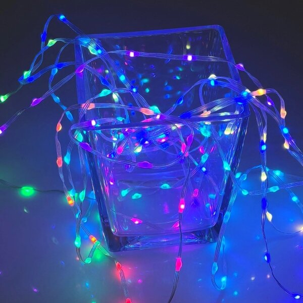 LED RGB reťaz LED/10W/5V 10 m USB + diaľkové ovládanie