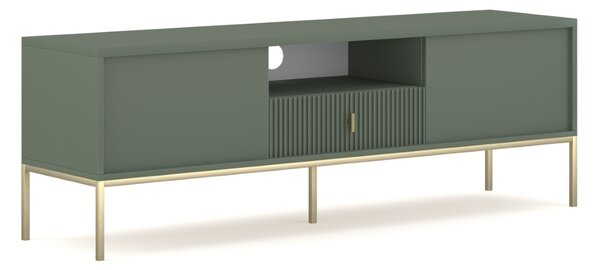 Vivaldi TV stolík Maggiore 154,5 cm zelená/zlatá