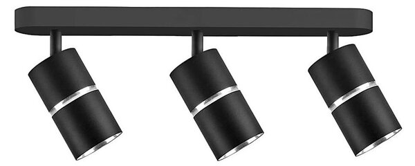Bodové svietidlo BAMBOO 3xGU10/10W/230V čierna