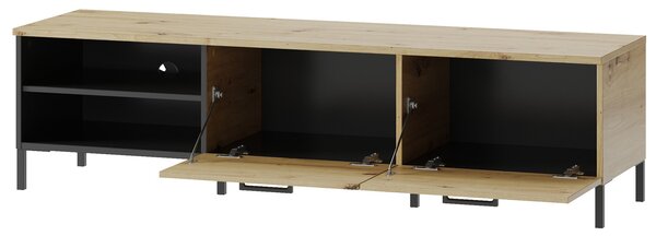 Szynaka TV stolík Lucas II 25 155 cm dub Artisan/čierny